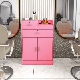 Locking Beauty Salon Storage Cabinet Hair Dryer Holder Stylist Equipment Drawer (Color: as Pic)