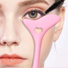 1pcs Silicone Eyeliner Makeup Stencils Multifunctional Drawing Lipstick Wearing Aid Face Cream Mask Applicator Beauty Tool (Color: yellow)