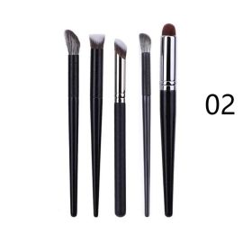 5 Pieces Makeup Brush Set Blade Eyebrow Brush Eyeliner Brush Concealer Brush Mink Hair Nose Shadow Brush Beauty Tools (Model: 02)