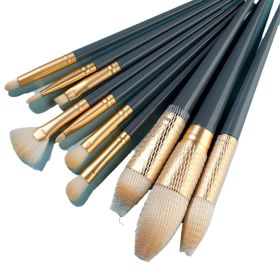 10 PCS Makeup Brush Set Beginner Eyeshadow Blush Brush Full Set Makeup Brushes Beauty Tools (Model: 10 PCS Brushes)